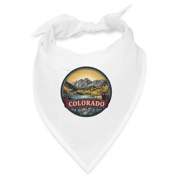 Colorado Rocky Mountains Retro-Reisegeschenk - Bandana - Weiß - Vorne