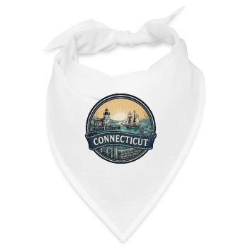 Connecticut Mystic Seaport Reisesouvenir - Bandana - Weiß - Vorne