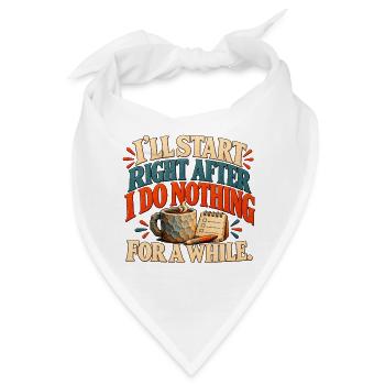 Lustiger Prokrastination-Kaffee-Humor - Bandana - Weiß - Vorne