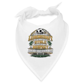 Fußball Leidenschaft Stolz Respekt – Gib niemals a - Bandana - Weiß - Vorne