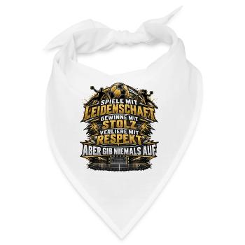 Handball Leidenschaft Stolz Respekt – Gib niemals  - Bandana - Weiß - Vorne