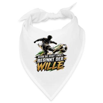 Fußball Motivation - Bandana - Weiß - Vorne