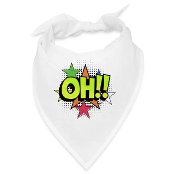 OH Pop Art Burst Neon Stars - Bandana - Weiß - Vorne