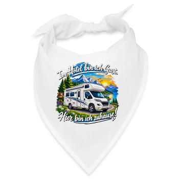 Wohnmobil , Camping Kult , Reisemobil Hotel - Bandana - Weiß - Vorne