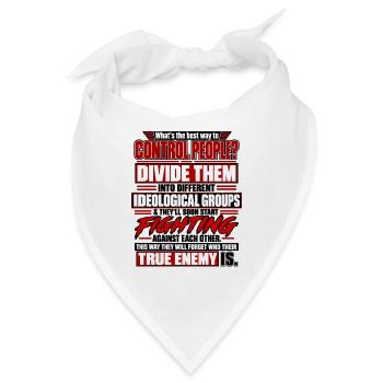 Teile sie, kontrolliere Menschen - Bandana - Weiß - Vorne