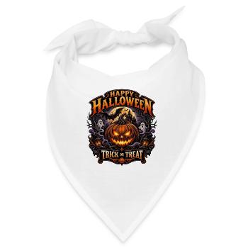 Kürbisnacht Trick or Treat - Bandana - Weiß - Vorne