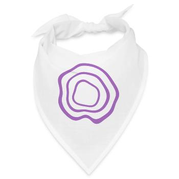 Lila Ringenkreise Muster - Bandana - Weiß - Vorne