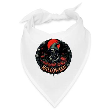 Makabres, rundes, gerahmtes Waschbär-Astronauten-T-Shirt - Bandana - Weiß - Vorne