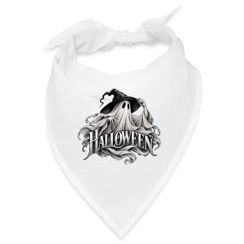 Halloween Geist mit Hut - Bandana - Weiß - Vorne