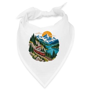 Bergbahn am See Panorama - Bandana - Weiß - Vorne