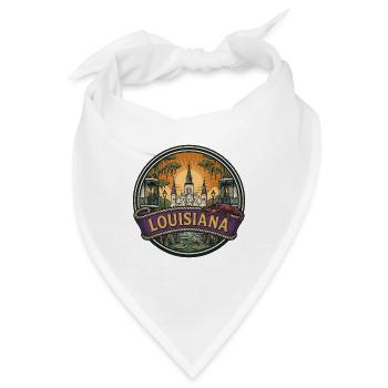 Louisiana New Orleans Bayou Reisesouvenir - Bandana - Weiß - Vorne