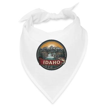 Idaho Sawtooth Mountains Naturreisegeschenk - Bandana - Weiß - Vorne