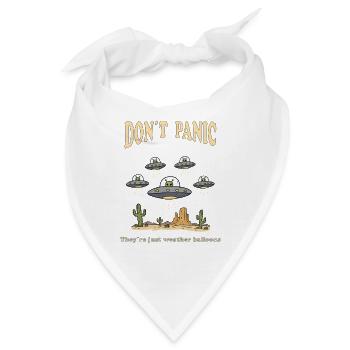 Dont Panic Theyre Just Weather Balloons - Bandana - Weiß - Vorne