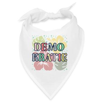Demokratie Blume - Bandana - Weiß - Vorne