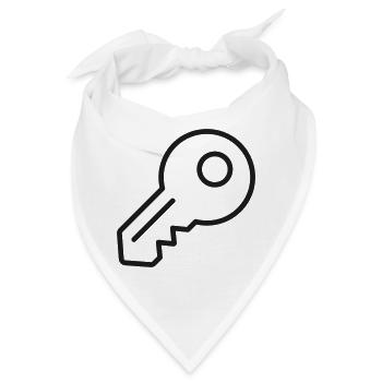 Sicherheits-Schlüsselzeilen-Symbol - Bandana - Weiß - Vorne