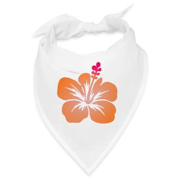 Tropische Blumen - Bandana - Weiß - Vorne
