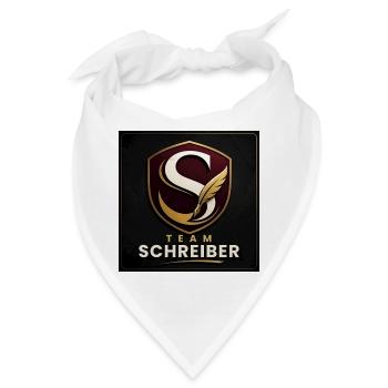 Team Schreiber Nachname Familien Name Teamwork  - Bandana - Weiß - Vorne