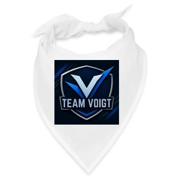 Team Voigt Schild-Logo Familienname Firmenname - Bandana - Weiß - Vorne