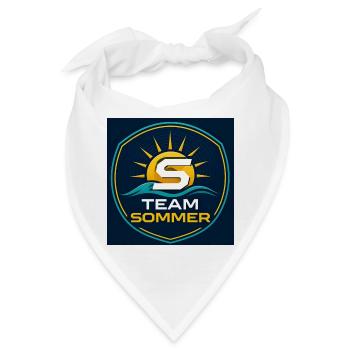 Sonnenlogo Team Sommer Familienname Teamname  - Bandana - Weiß - Vorne