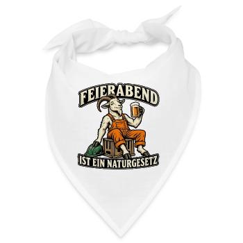 Naturgesetz Feierabend - Bandana - Weiß - Vorne