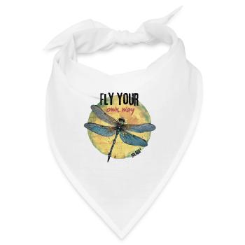 Flieg deinen eigenen Weg, Dragonfly Circle - Bandana - Weiß - Vorne