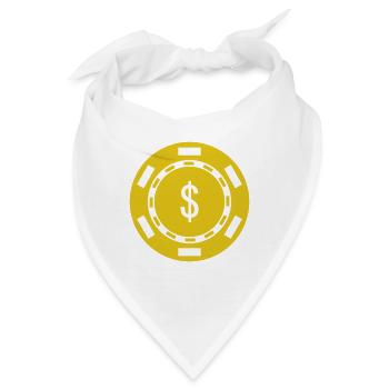 Pokerfisch - Bandana - Weiß - Vorne