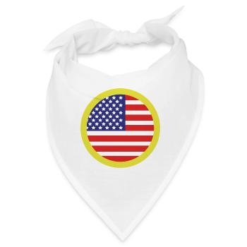 Flagge der Vereinigten Staaten - Bandana - Weiß - Vorne