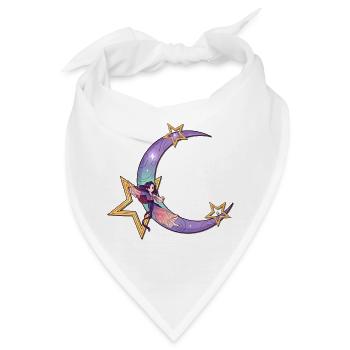 Mondtraum mit Sternenfee - Bandana - Weiß - Vorne