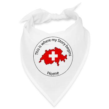 Schweiz - This is where My Story beginns - Bandana - Weiß - Vorne