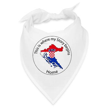Kroatien - This is where My Story beginns - Bandana - Weiß - Vorne