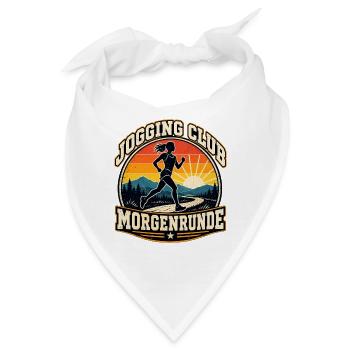 Jogging Club - Läuferinnen - Joggerinnen - Bandana - Weiß - Vorne