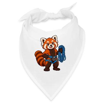 Klettern des Roten Pandas mit Seil - Bandana - Weiß - Vorne