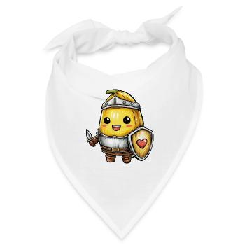 Bananen Ritter Kämpferheld - Bandana - Weiß - Vorne