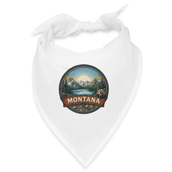Montana-Gletscher-Nationalpark-Reiseabzeichen - Bandana - Weiß - Vorne