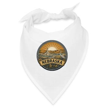 Nebraska Chimney Rock Prairie Reisegeschenk - Bandana - Weiß - Vorne