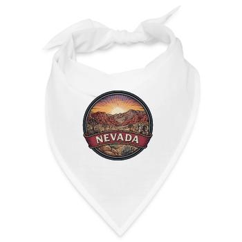 Nevada Red Rock Desert Vintage Reisegeschenk - Bandana - Weiß - Vorne