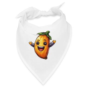 Fröhliche Banane  - Bandana - Weiß - Vorne