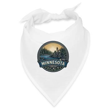 Minnesota Split Rock Loon Retro-Reisegeschenk - Bandana - Weiß - Vorne