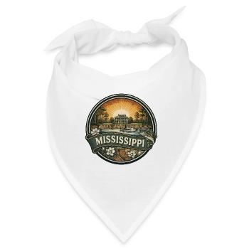 Mississippi River Dampfschiff-Reisesouvenir - Bandana - Weiß - Vorne
