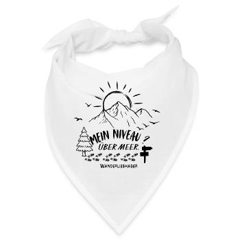 mein niveau? über meer. - Bandana - Weiß - Vorne