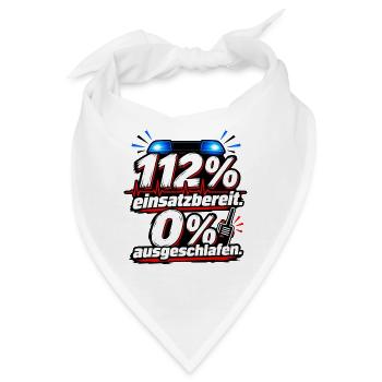 112% Einsatzbereit Schlafmangel - Bandana - Weiß - Vorne