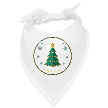 Weihnachtsbaum mit Sternenkranz - Bandana - Weiß - Vorne