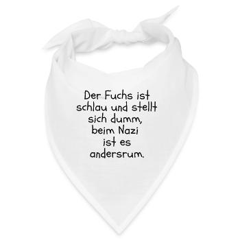 DER FUCHS IST SCHLAU, BEIM NZI IST ES ANDERSRUM - Bandana - Weiß - Vorne