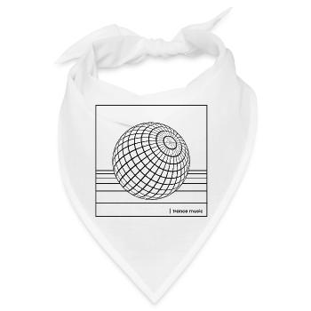 Geometrischer Trance-Drahtgitterglobus - Bandana - Weiß - Vorne