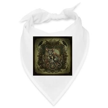 Mystical Long Ears – keltische Steampunk-Familie. - Bandana - Weiß - Vorne