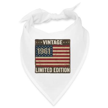 US-Flagge 65 Geburtstag Amerikanische USA Männer 65 Jahre 1961 65 - Bandana - Weiß - Vorne