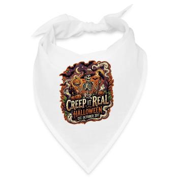 Creep It Real Vintage Halloween-Skelett - Bandana - Weiß - Vorne