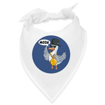 Moin Coole Hip Hop Möwe - Bandana - Weiß - Vorne