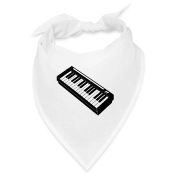 Klavier - Bandana - Weiß - Vorne