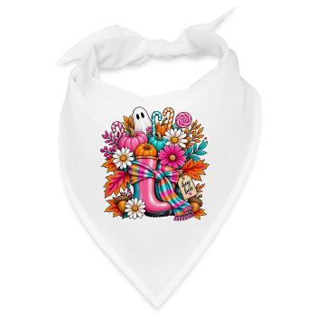 Hey Boo Herbst-Halloween - Bandana - Weiß - Vorne